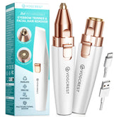 VG VOGCREST rechargeable eyebrow remover with LED light for precise shaping.