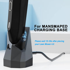 vhbw replacement dock for MANSCAPED 4.0 – angled view with cord for easy counter setup.