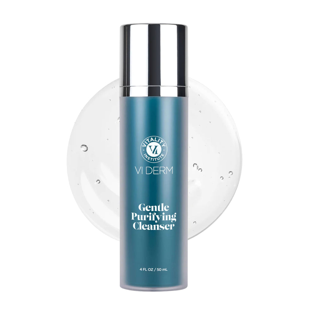 VI DERM Gentle Purifying Cleanser bottle for daily hydrating cleanse.