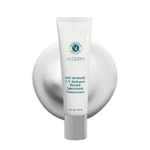 VI Derm SPF 50 Daily sunscreen bottle shows lightweight, non-greasy protection.