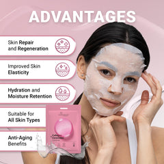 Efecto brillo inmediato tras usar la mascarilla de colágeno VIABEAUTY