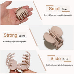 Viabty pinza mini, tamaño compacto 1.5x1.57 pulgadas para cabello fino