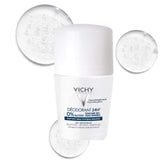Vichy desodorante roll-on 24h en botella, protección duradera.