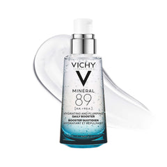 VICHY Mineral 89 booster bottle for instant hydration.