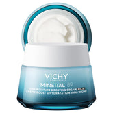 VICHY Mineral 89 Rich Cream bottle promotes deep hydration for dry skin.