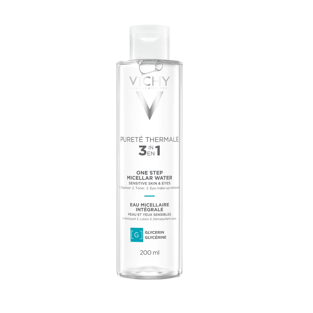 Vichy Pureté Thermale desmaquillante micelar en botella para limpieza suave sin enjuague