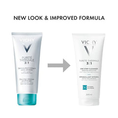 Vichy Pureté Thermale textura lechosa; sensación fresca sin grasa.