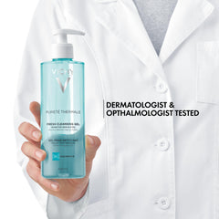 VICHY Volcanic Water boosts moisture barrier during cleansing.