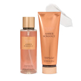 Victoria's Secret Amber Romance Mist bottle front for everyday layering benefits