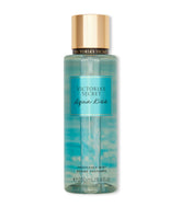 Victoria's Secret Aqua Kiss bottle front view showcasing fresh daisies and cool waters.