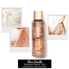 Bare Vanilla Mist spray nozzle close-up, creamy vanilla notes ideal for everyday freshness.