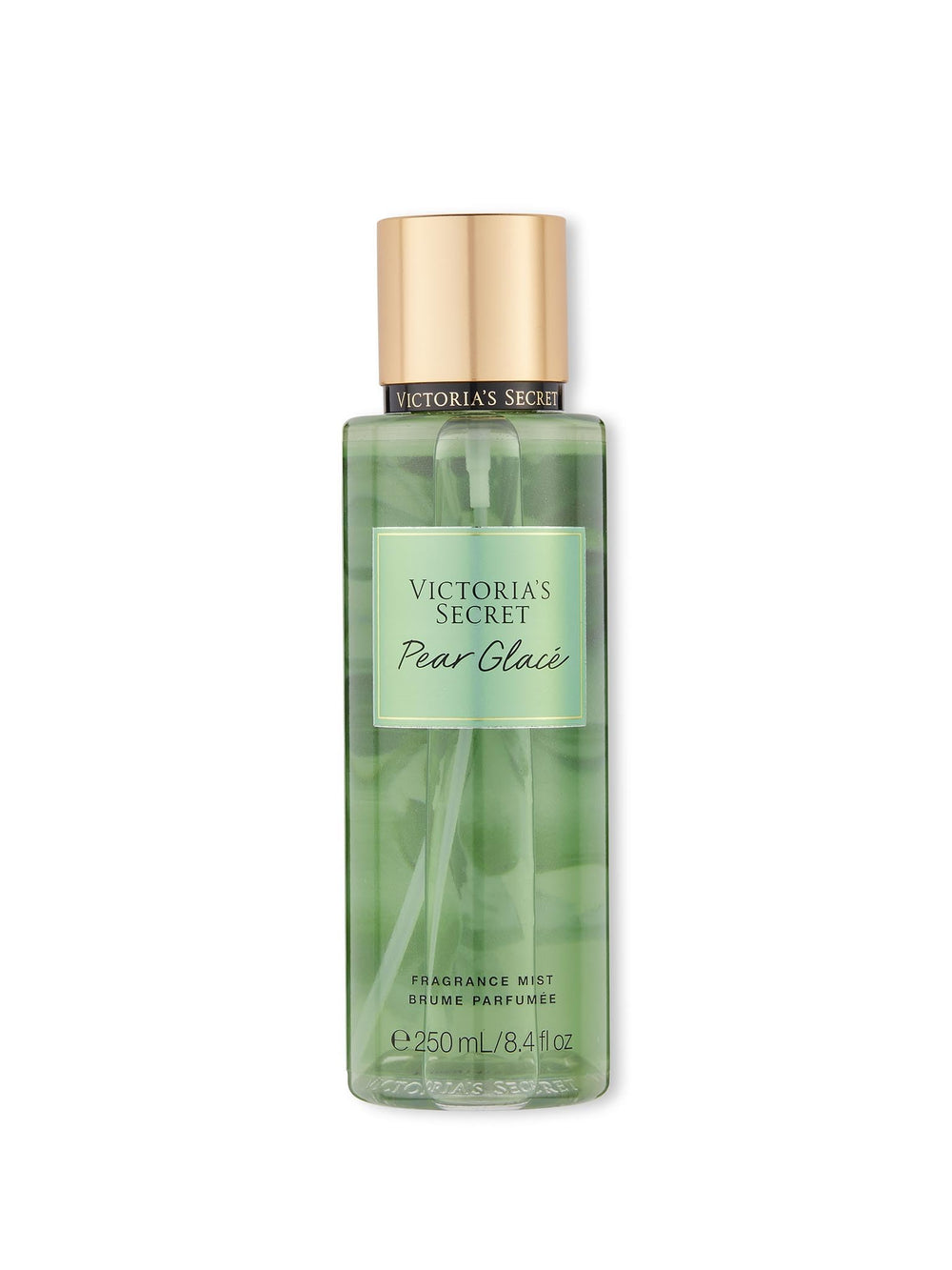 Victoria's Secret Pear Glace bottle front view, a fruity fragrance for everyday wear.