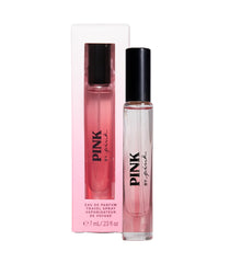 Victoria's Secret Pink Eau de Parfum travel spray bottle with apple-jasmine-cedarwood notes