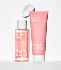 Victoria's Secret Pink Warm & Cozy Lotion provides 24-hour hydration and comforting warmth.