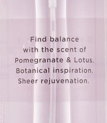 Victoria's Secret Pomegranate & Lotus mist on wrists for easy on-the-go reapplication.
