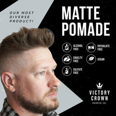 Victory Crown Pomada Mate: textura mate y natural para peinados casuales