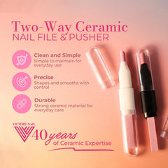 VICTORY NAIL Ceramic Nail File provides durable, gentle filing for natural nails.