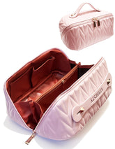 VIDIBESTY travel makeup bag large capacity with organized pockets for easy packing.
