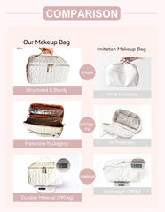 VIDIBESTY Travel Makeup Bag side pocket for easy access