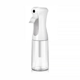 VIGOR PATH continuous spray bottle close-up with clear body for visibility.