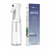 VIGOR PATH continuous spray bottle for hair delivers a smooth mist for even styling.