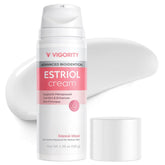Vigority Bioidentical E3 face cream bottle-pump for easy daily application and nourishment.