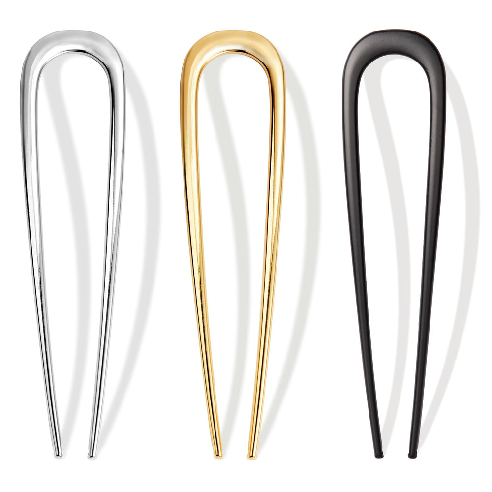 Vigorpace broches franceses en oro, ideales para un recogido elegante.