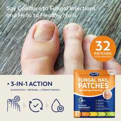 VigorWell parches de uñas, 32 unidades, para reparación y fortalecimiento diario.
