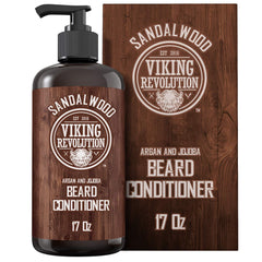 Viking Revolution beard conditioner bottle pour for smoother beard.