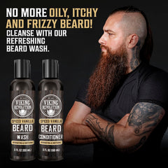 Viking Revolution beard conditioner tube offers extra softness and manageability.