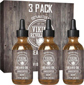 Viking Revolution unscented beard oil bottle for soft, manageable beard.