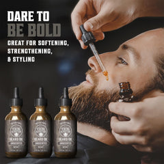 Viking Revolution unscented beard oil dropper for easy application.