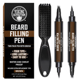 Viking Revolution beard-pen brown 2pack fills patchy areas for a fuller beard look.