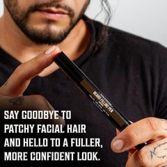 Viking Revolution beard-pen brown application tip enables precise patch filling.