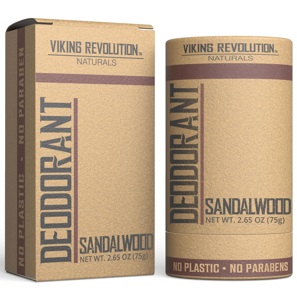 Viking Revolution desodorante de sándalo, aroma duradero para todo el día.
