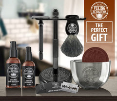 Viking Revolution razor stand keeps your grooming routine organized and ready.
