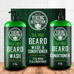 Hand-held beard wash shows rich lather for thorough cleansing.
