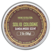 Viking Revolution sandalwood solid cologne compact tin for easy on-the-go fragrance