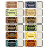 Viking Revolution sandalwood solid cologne tin for travel-ready fragrance on the go.
