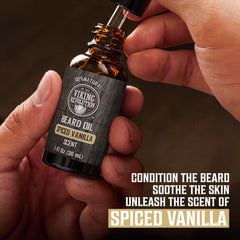 Front view of Viking Revolution beard care kit for all-in-one grooming