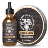 Viking Revolution Spiced Vanilla Beard Oil bottle for daily conditioning and shine