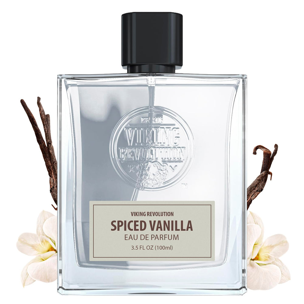 Viking Revolution Spiced Vanilla Cologne bottle with bold vanilla and spice notes for everyday wear