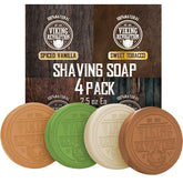 Viking Revolution Spiced Vanilla shaving soap puck for rich lather and smooth razor glide.