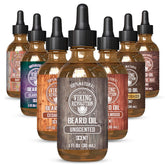 Viking Revolution unscented beard oil bottle ready for application and softness