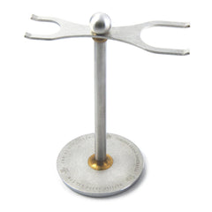 Heavy stainless steel Admiral stand with distressed finish, built for durability