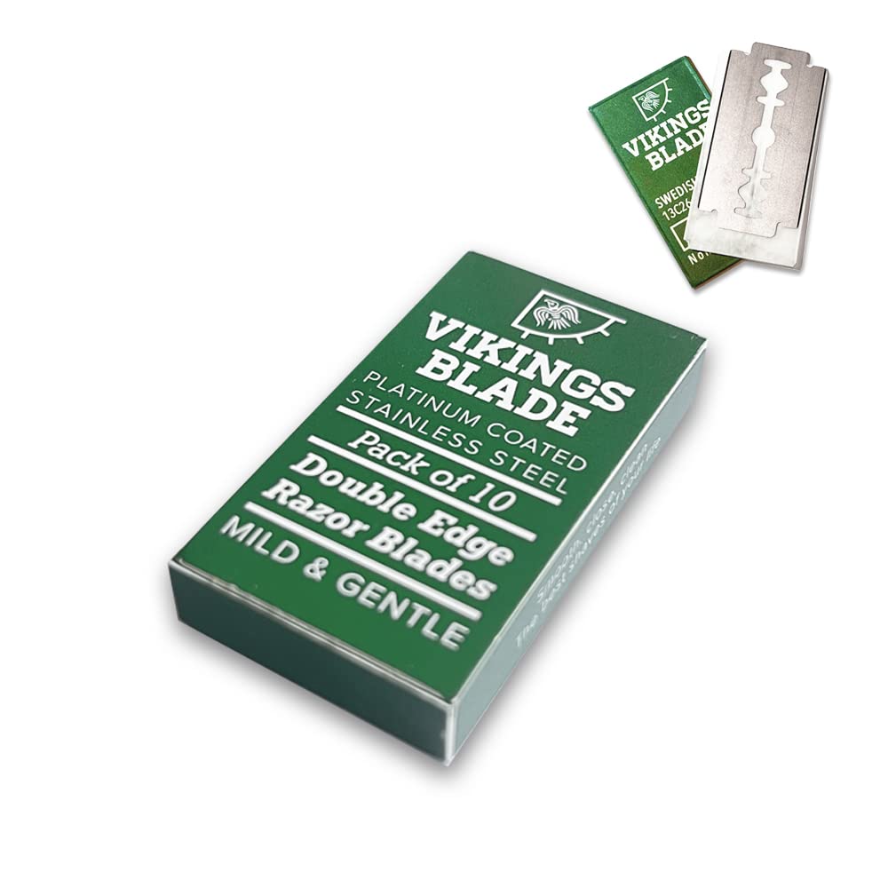 Vikings Blade Swedish steel blades pack for a smooth, close shave