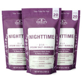 Village Naturals Therapy Noche: espuma abundante para un baño relajante.