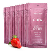 Village Naturals Therapy Resplandor pack de 12 frascos para baño mineral
