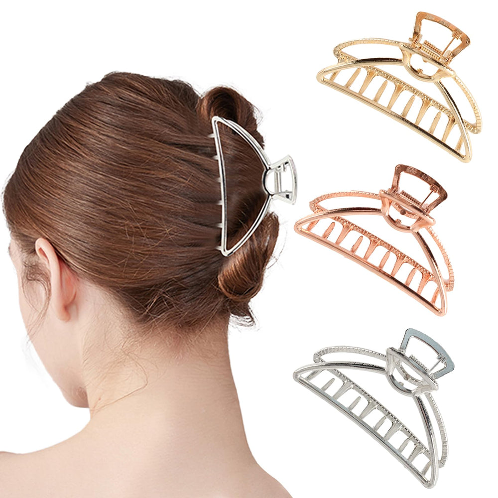 VinBee clips metálicos en plata con agarre firme para uso diario.