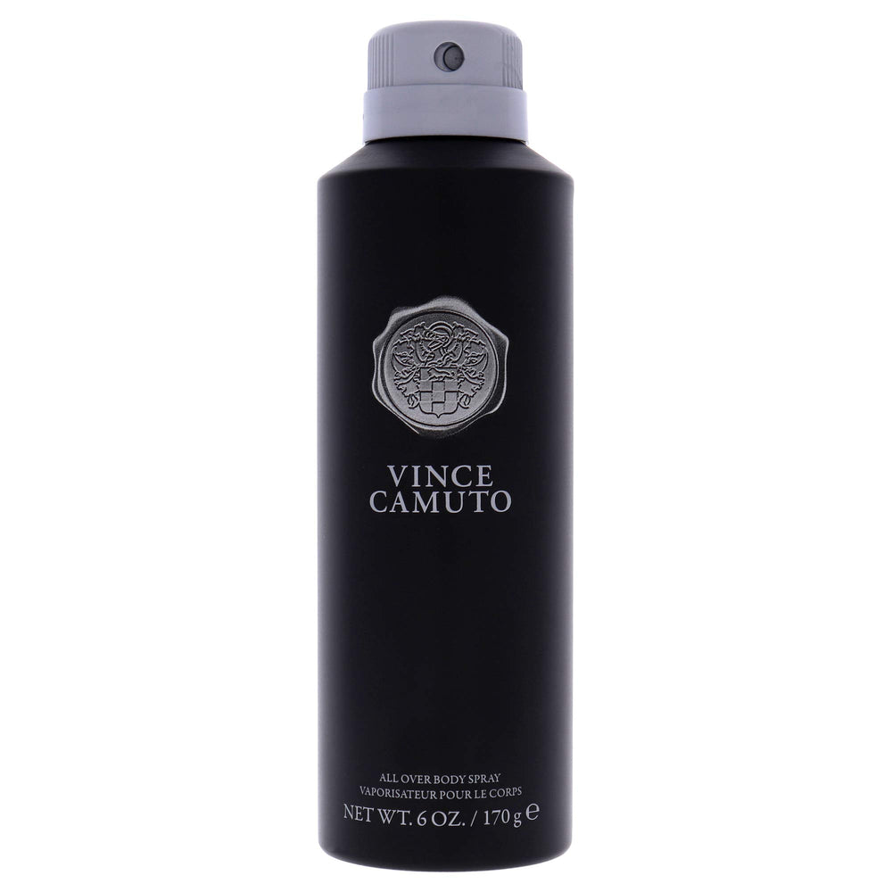 Vince Camuto Classic Body Spray for Men bottle closeup highlighting masculine fragrance